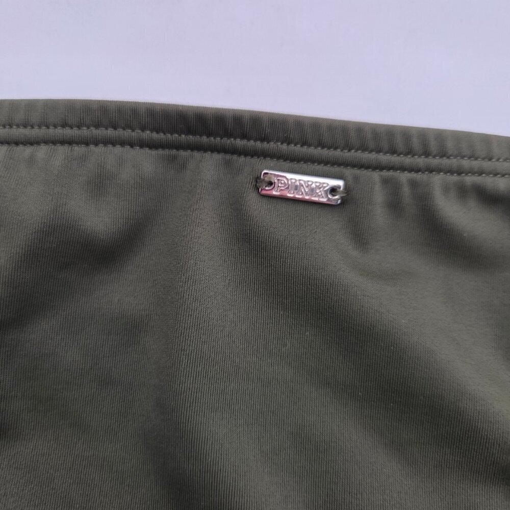 Victoria's Secret: The Luxe Retreat Bikini Bottom, Army Green & Black - L - Picture 3 of 6